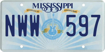 MS license plate NWW597