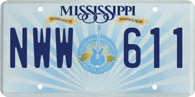 MS license plate NWW611