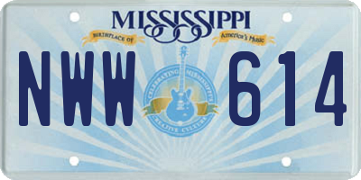 MS license plate NWW614
