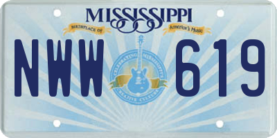 MS license plate NWW619