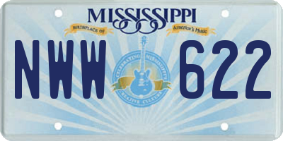 MS license plate NWW622