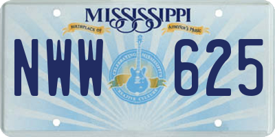 MS license plate NWW625