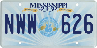 MS license plate NWW626