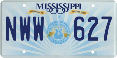 MS license plate NWW627
