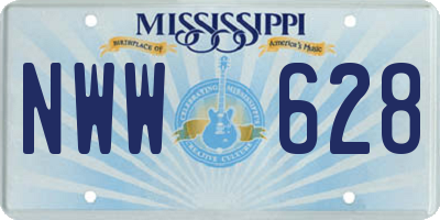 MS license plate NWW628