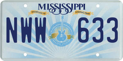 MS license plate NWW633