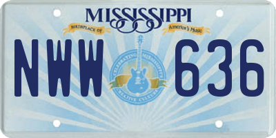 MS license plate NWW636