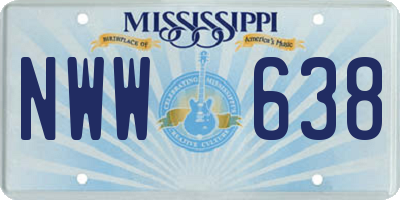 MS license plate NWW638