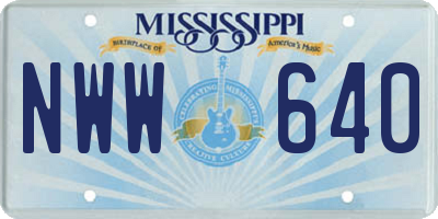 MS license plate NWW640