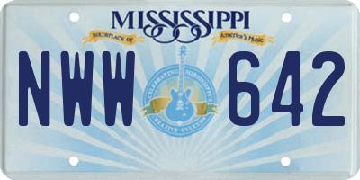 MS license plate NWW642