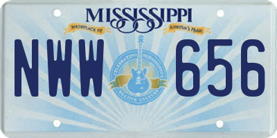 MS license plate NWW656