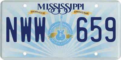 MS license plate NWW659