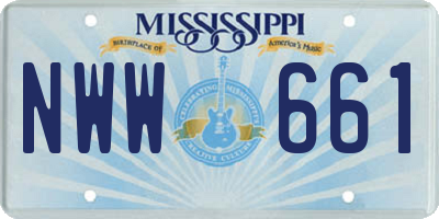 MS license plate NWW661
