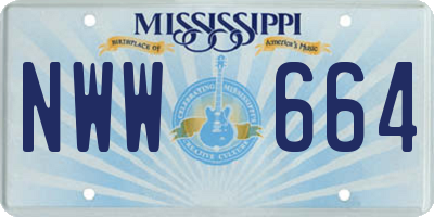 MS license plate NWW664