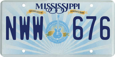 MS license plate NWW676