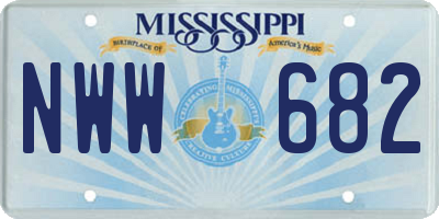 MS license plate NWW682