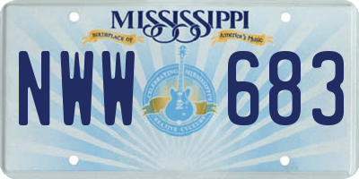 MS license plate NWW683