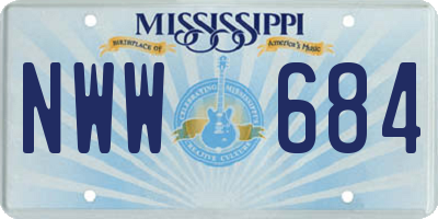 MS license plate NWW684