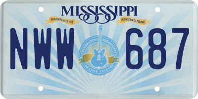 MS license plate NWW687
