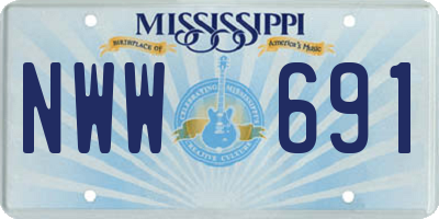 MS license plate NWW691