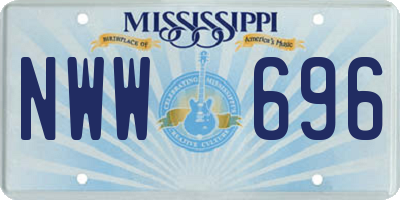 MS license plate NWW696