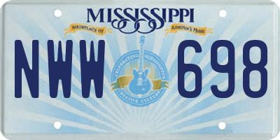 MS license plate NWW698