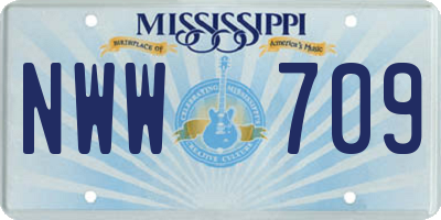 MS license plate NWW709