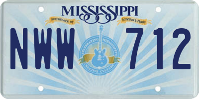 MS license plate NWW712