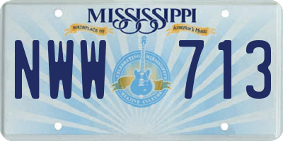 MS license plate NWW713