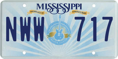 MS license plate NWW717
