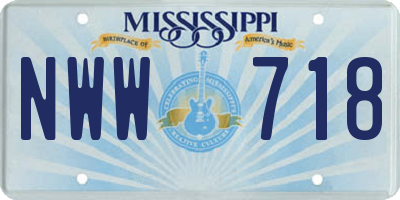 MS license plate NWW718