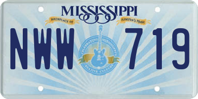 MS license plate NWW719