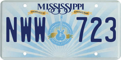 MS license plate NWW723