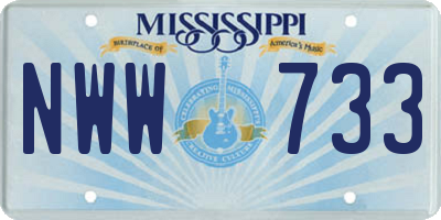 MS license plate NWW733