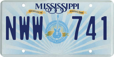 MS license plate NWW741