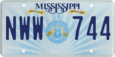 MS license plate NWW744