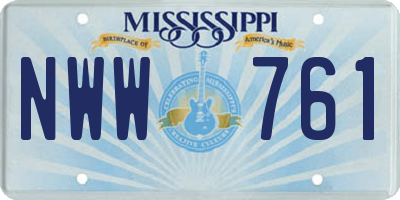 MS license plate NWW761