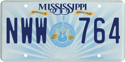 MS license plate NWW764