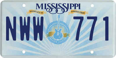 MS license plate NWW771