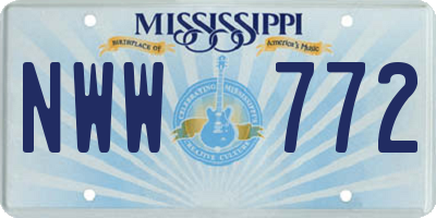 MS license plate NWW772