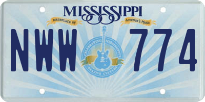 MS license plate NWW774