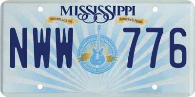 MS license plate NWW776