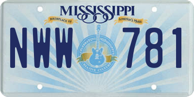MS license plate NWW781