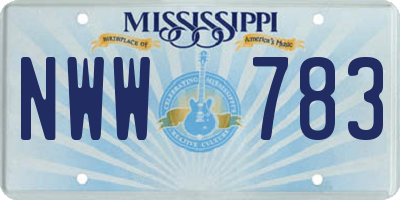 MS license plate NWW783