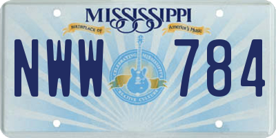MS license plate NWW784