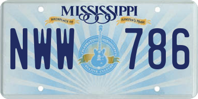 MS license plate NWW786