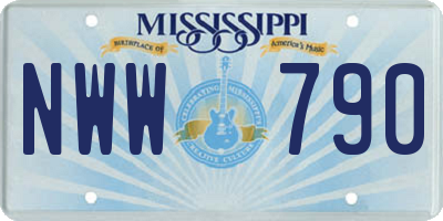 MS license plate NWW790