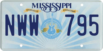 MS license plate NWW795