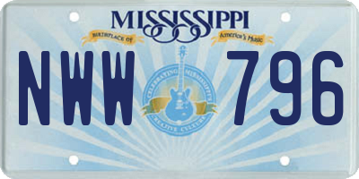 MS license plate NWW796