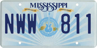 MS license plate NWW811